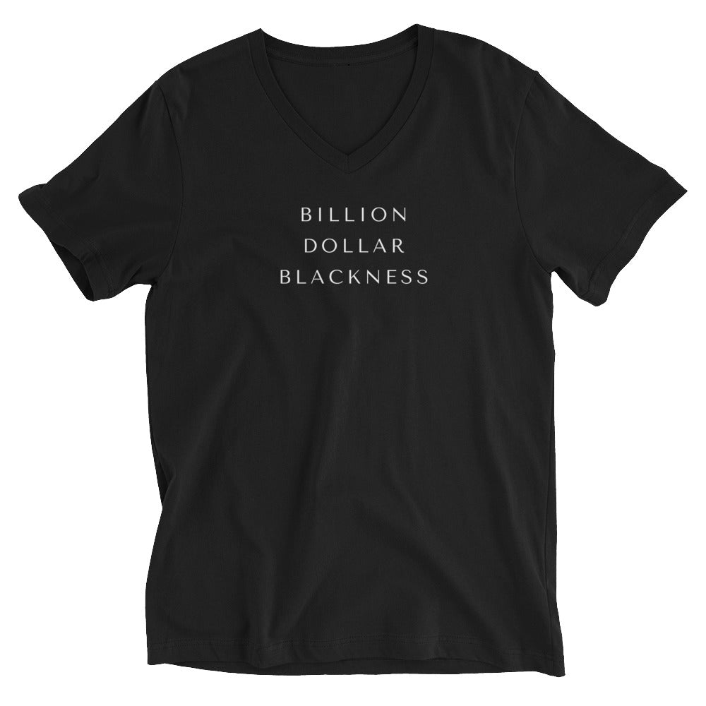 Billion Dollar Blackness-Unisex Short Sleeve V-Neck T-Shirt